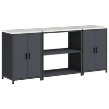 Keukenopslag set met plank met opslag met de deur 3 pcs Antraciet 210 x 50 x 92 cm