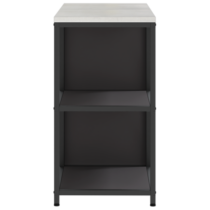 Keukenopslag set 2 pcs Zwart 120 x 50 x 92 cm Koudgewalst staal