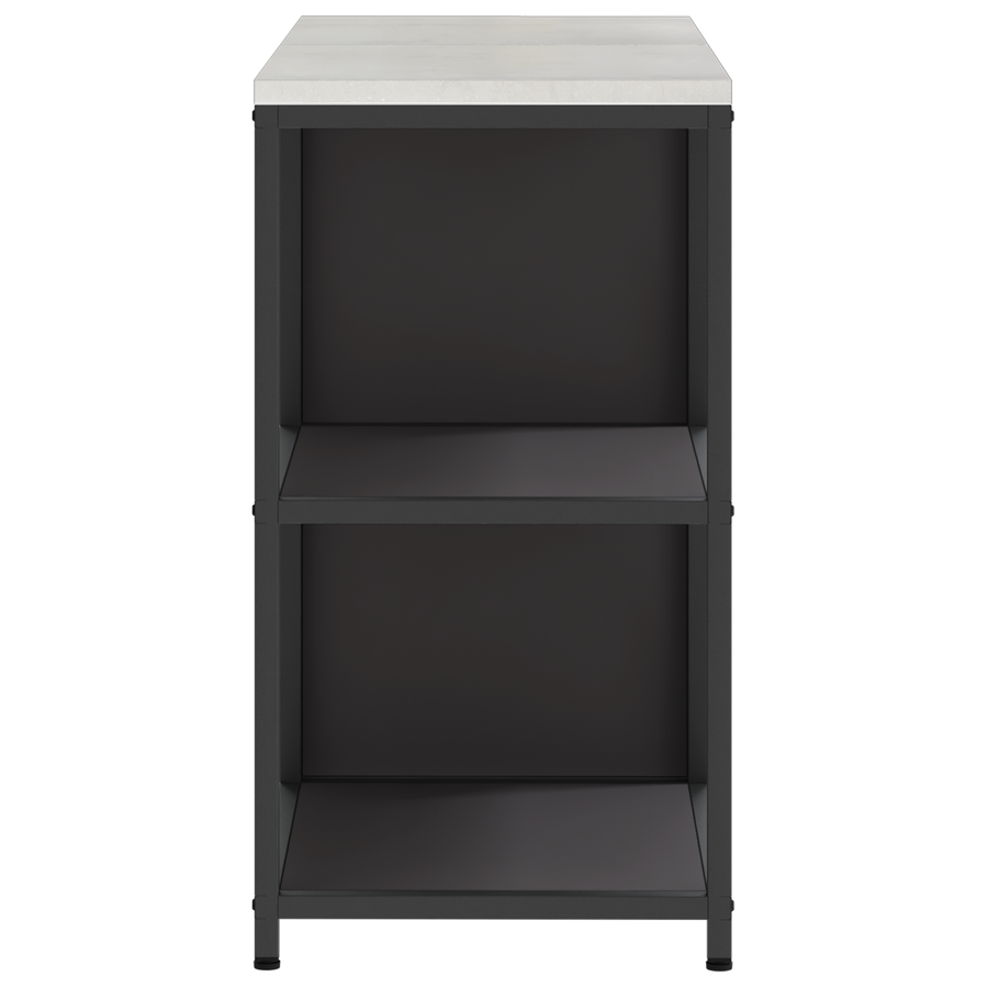 Keukenopslag set 2 pcs Zwart 120 x 50 x 92 cm Koudgewalst staal
