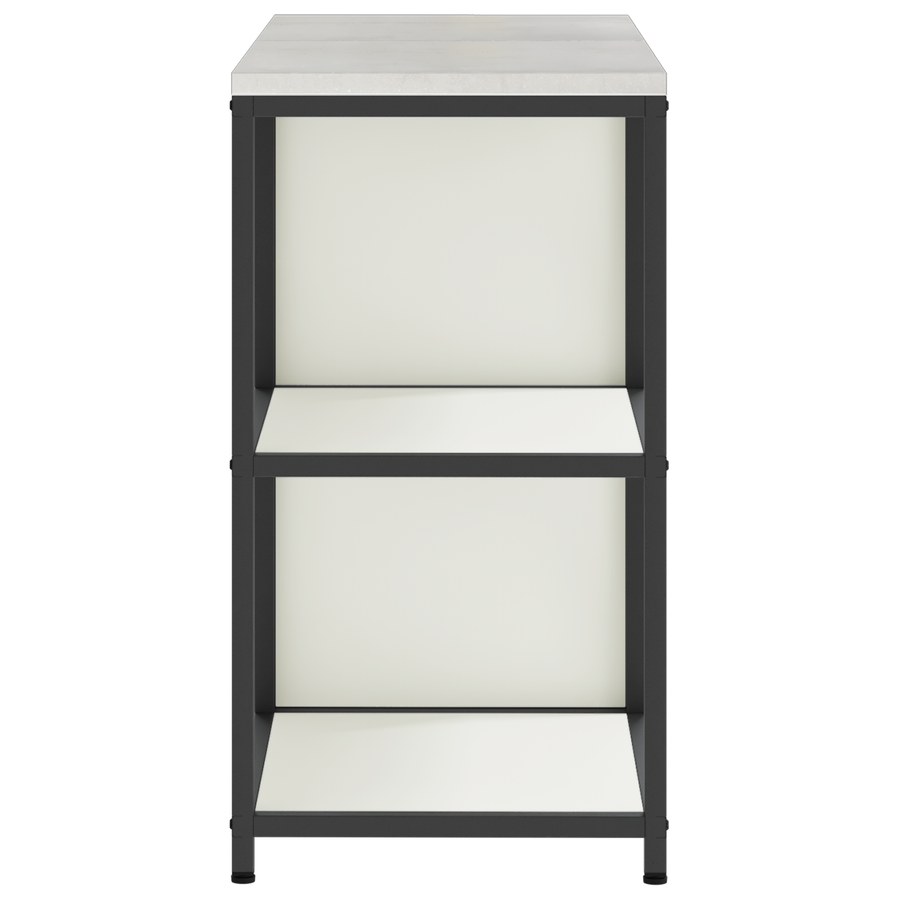 Keukenopslag set 2 pcs Wit 120 x 50 x 92 cm Koudgewalst staal