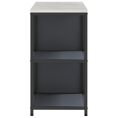 Keukenopslag set met plank met opslag met de deur Verstelbaar 2 pcs Antraciet 120 x 50 x 92 cm