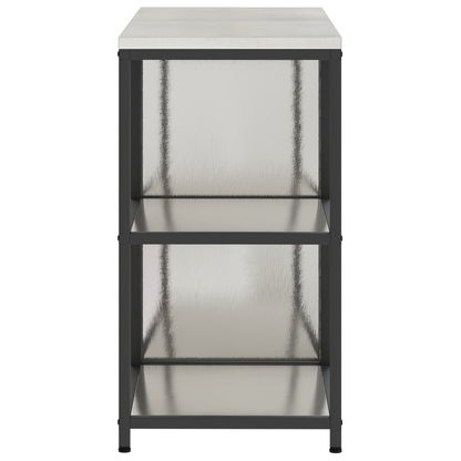 Keukenopslag set 2 pcs Zilver 120 x 50 x 92 cm Roestvrij staal