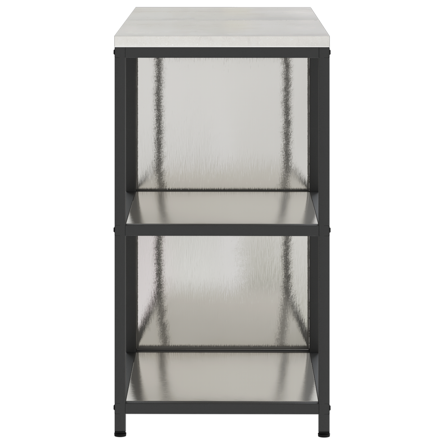 Keukenopslag set 2 pcs Zilver 120 x 50 x 92 cm Roestvrij staal