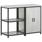 Keukenkast 120x50x92 cm zilver gegalvaniseerd staal