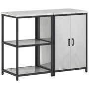 Keukenkast 120x50x92 cm zilver gegalvaniseerd staal