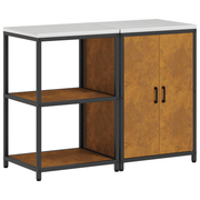 Keukenkast set 2 stuks 120x50x92 cm cortenstaal