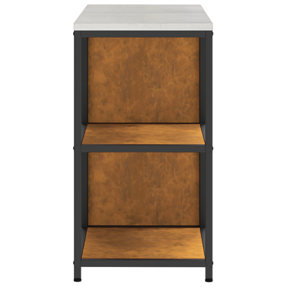 Keukenopslag set 2 pcs Roestig 120 x 50 x 92 cm Cortenstaal