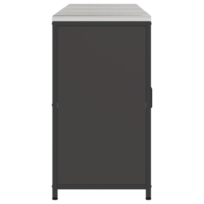 Keukenopslag set 3 pcs Zwart 180 x 50 x 92 cm Koudgewalst staal