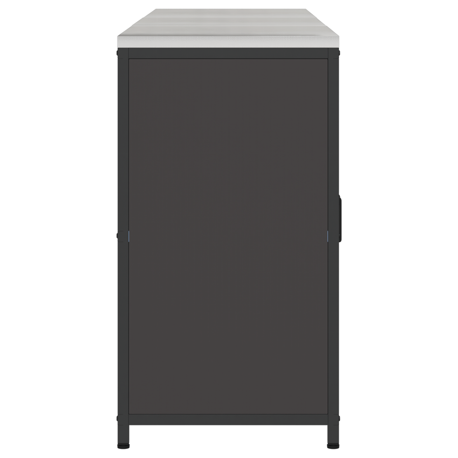 Keukenopslag set 3 pcs Zwart 180 x 50 x 92 cm Koudgewalst staal
