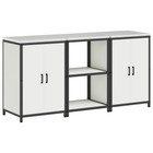 Kitchen storage set with shelf 3 pcs White Cold-rolled steel