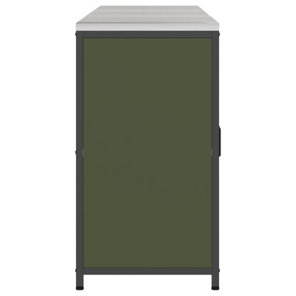 Keukenopslag set met plank met opslag met de deur 3 pcs Olijf Groen 180 x 50 x 92 cm
