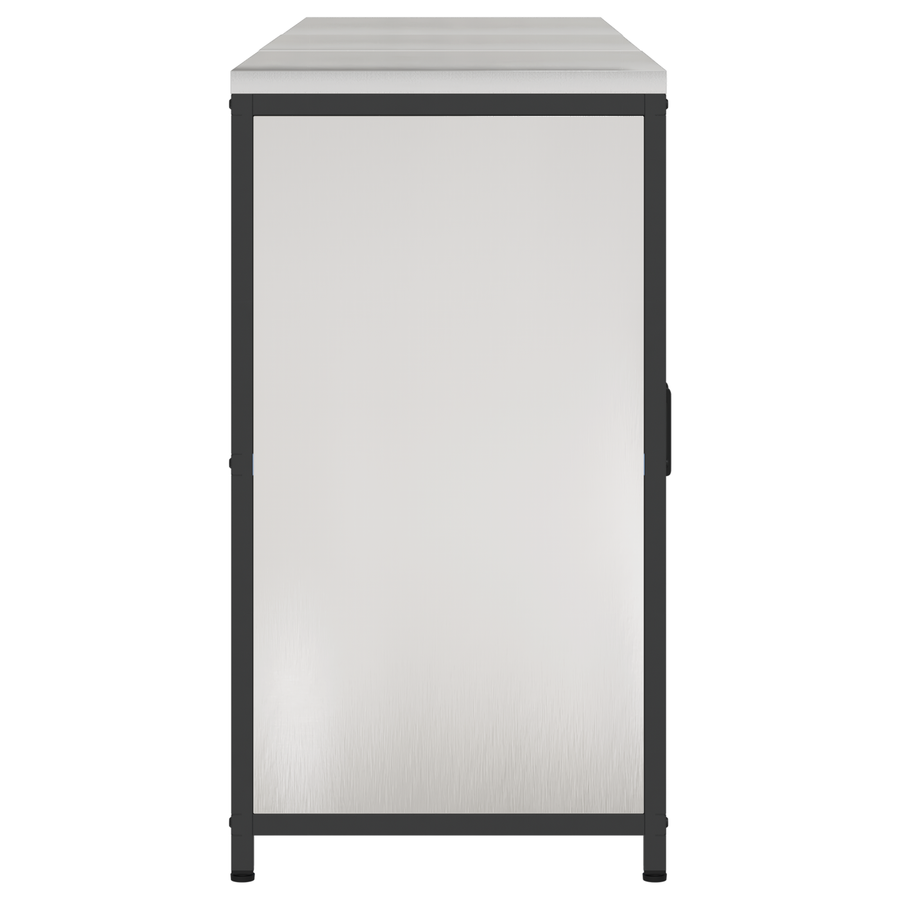 Keukenopslag set 3 pcs Zilver 180 x 50 x 92 cm Roestvrij staal