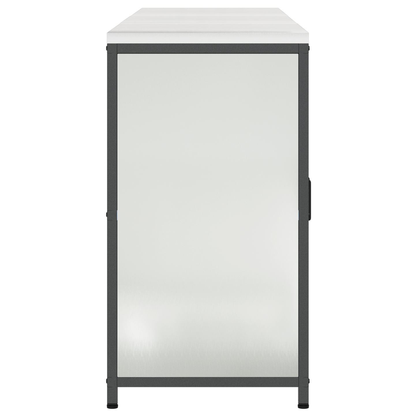Keukenopslag set met plank met opslag met de deur 3 pcs Zilver 180 x 50 x 92 cm