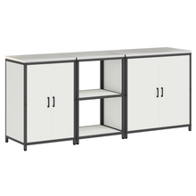 Keuken Opslag Set 3 pcs Wit 210 x 50 x 92 cm Koudgewalst staal
