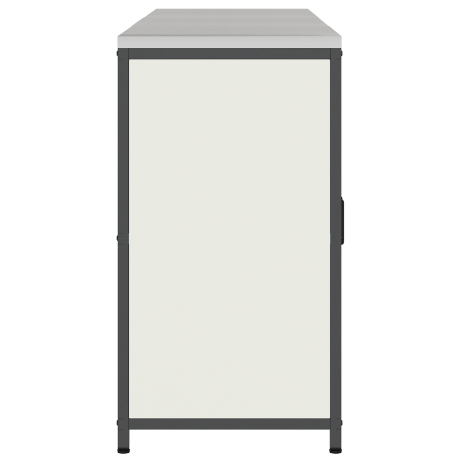 Keuken Opslag Set 3 pcs Wit 210 x 50 x 92 cm Koudgewalst staal