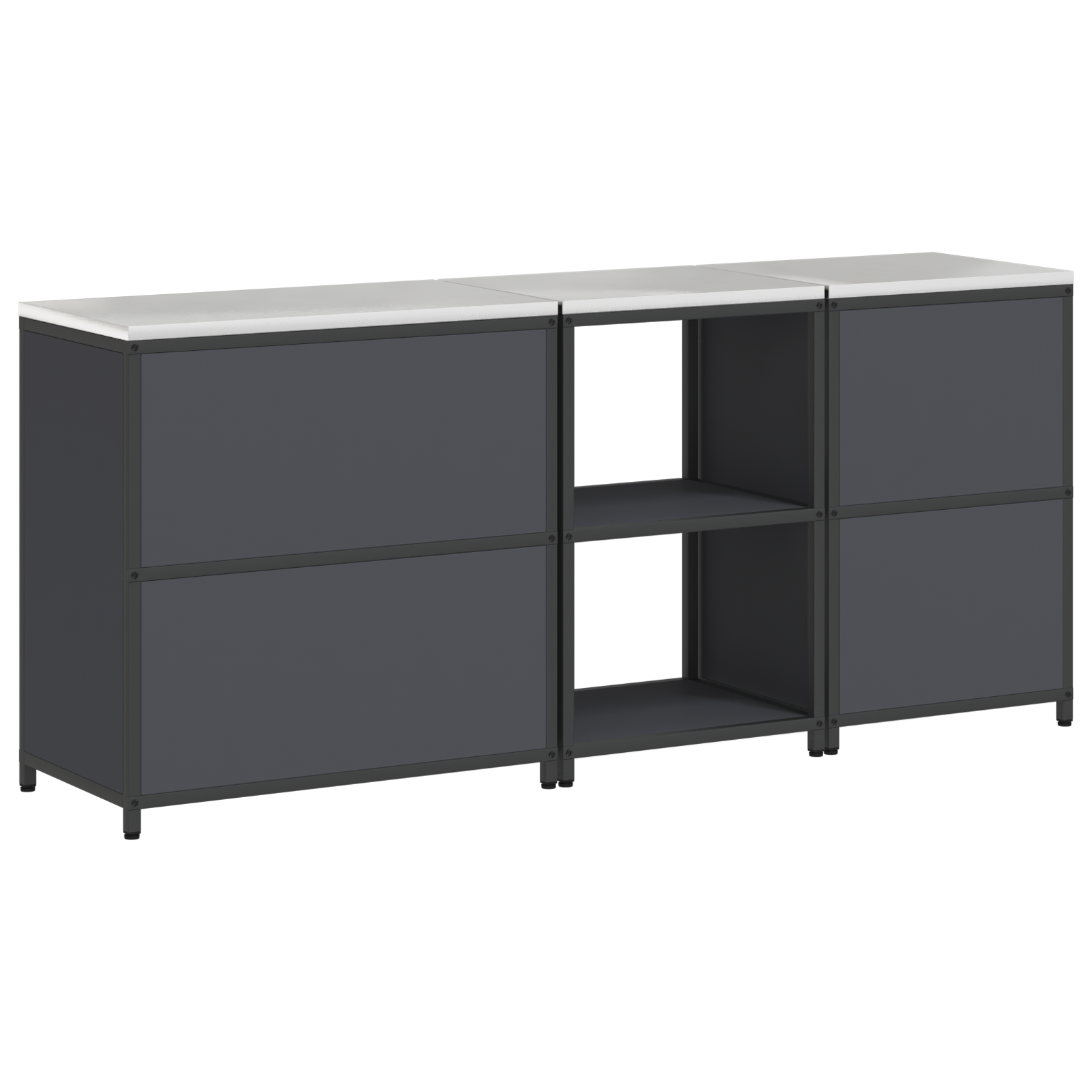 Keuken Opslag Set met plank Anders met opslag met de deur 3 pcs Antraciet 210 x 50 x 92 cm