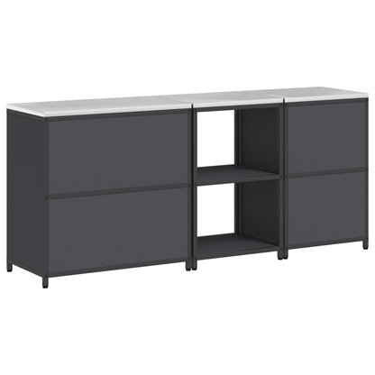 Keuken Opslag Set met plank Anders met opslag met de deur 3 pcs Antraciet 210 x 50 x 92 cm