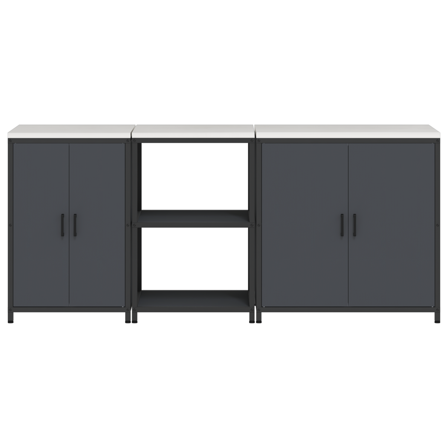 Keuken Opslag Set met plank Anders met opslag met de deur 3 pcs Antraciet 210 x 50 x 92 cm