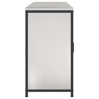 Keuken Opslag Set 3 pcs Zilver 210 x 50 x 92 cm Roestvrij staal
