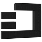 Tv-meubel wandmontage 30.5x30x90 cm zwart eiken