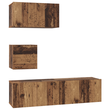 TV Eenheid Set Anders met opslag met de deur 4 pcs Oude hout 60 x 30 x 30 cm