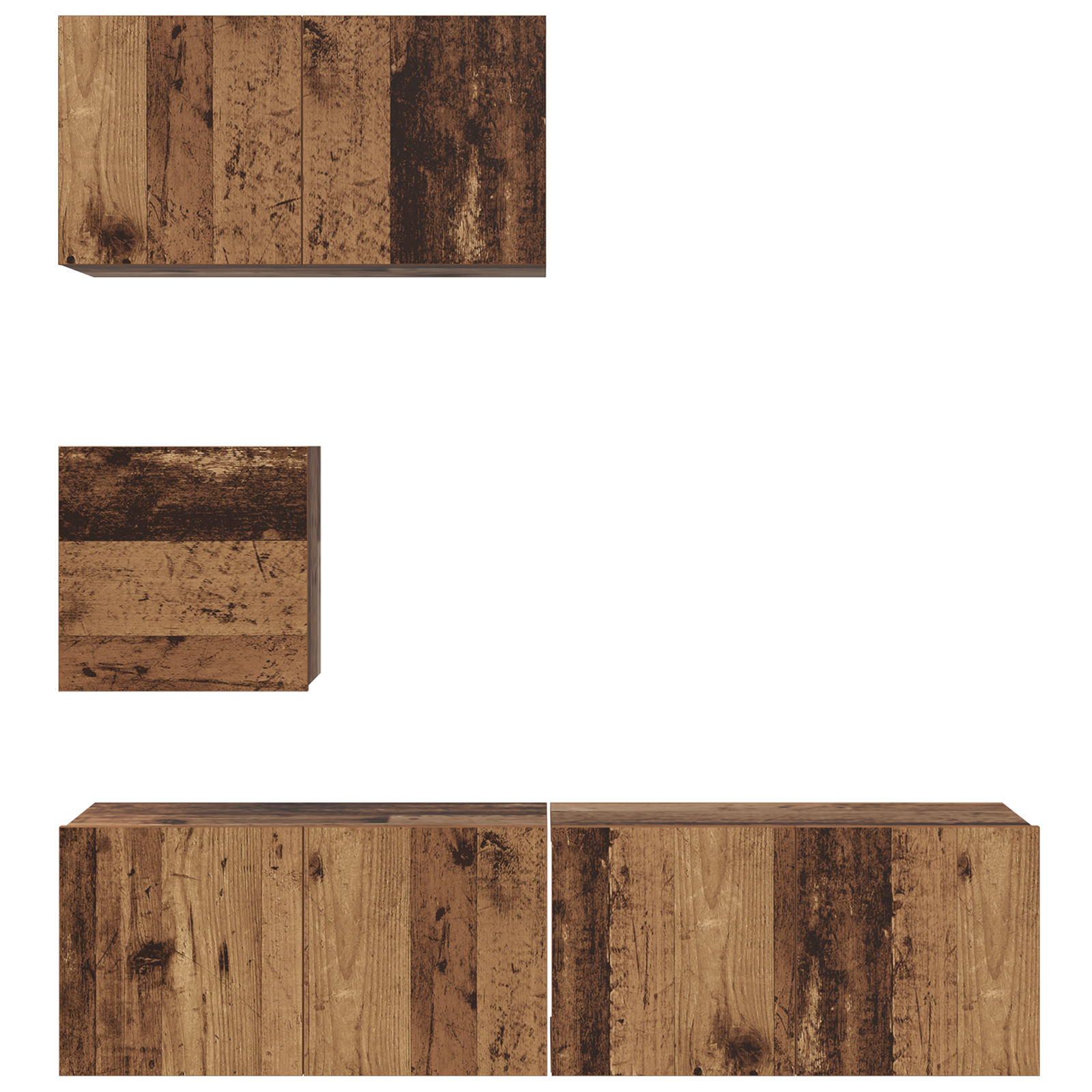 TV Eenheid Set Anders met opslag met de deur 4 pcs Oude hout 60 x 30 x 30 cm