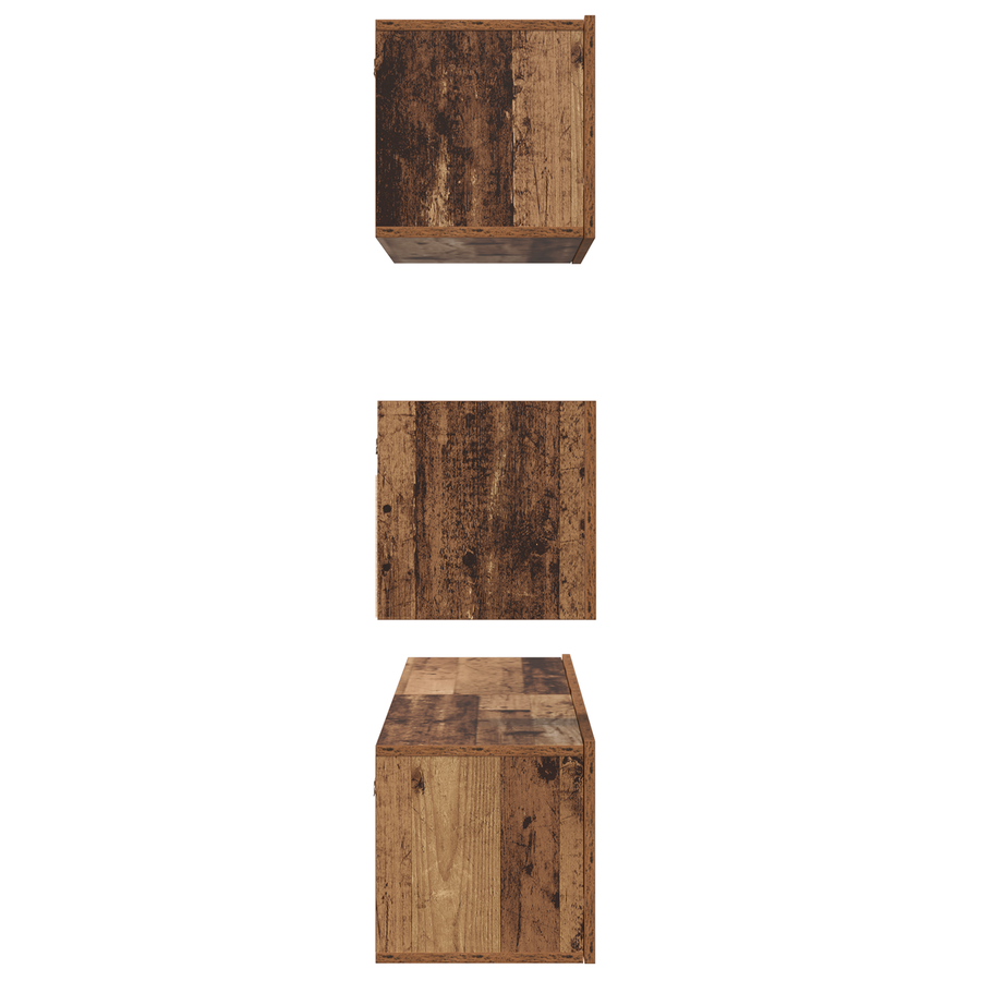 TV Eenheid Set Anders met opslag met de deur 4 pcs Oude hout 60 x 30 x 30 cm