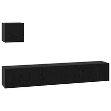 TV Eenheid Set Anders met opslag met de deur 4 pcs Zwart eiken 60 x 30 x 30 cm