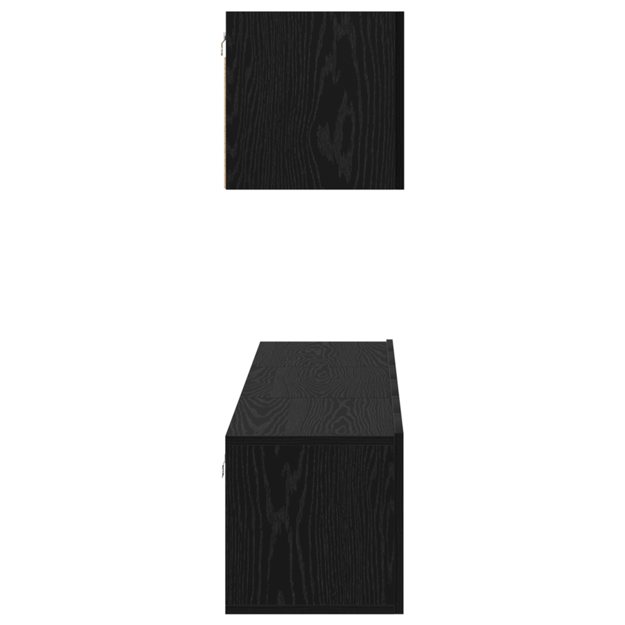 TV Eenheid Set Anders met opslag met de deur 4 pcs Zwart eiken 60 x 30 x 30 cm