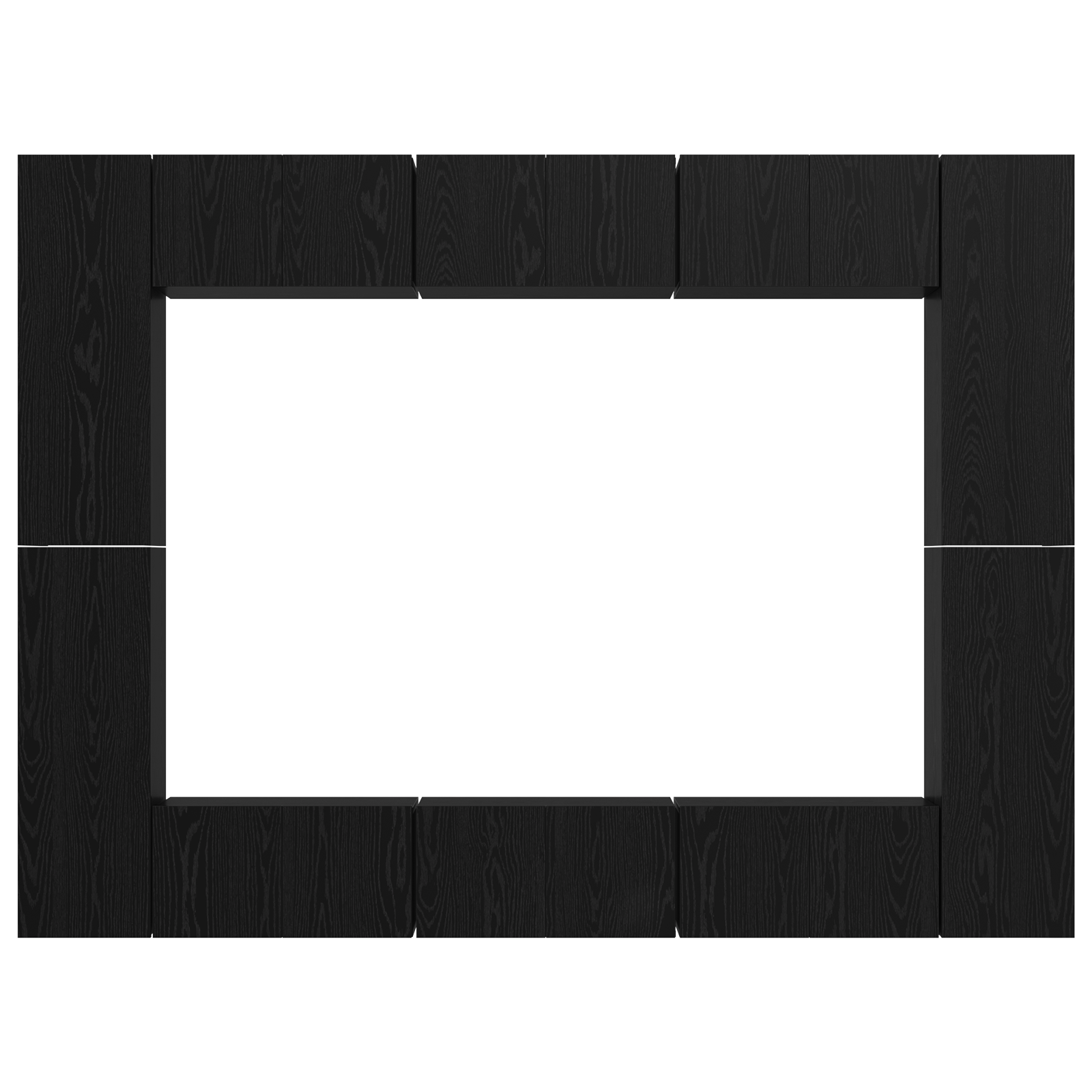 Tv-meubelset 10 pcs Zwart eiken Medium 30.5 x 30 x 90 cm