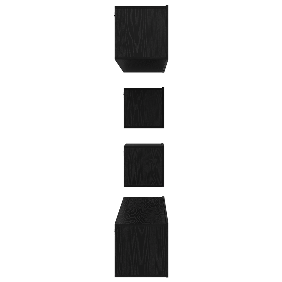 Tv-meubelset 6 pcs Zwart Eiken 80 x 30 x 30.5 cm Small