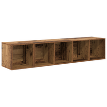 TV-kast set 2 pcs Oud hout 37 x 37 x 142.5 cm Bewerkt hout