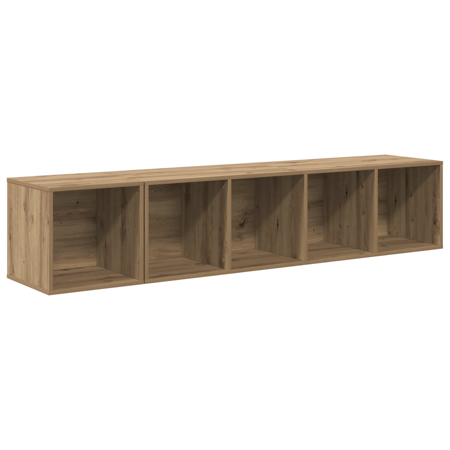 TV-kast set 2 pcs artisanaal eikenkleurig 37 x 37 x 142.5 cm