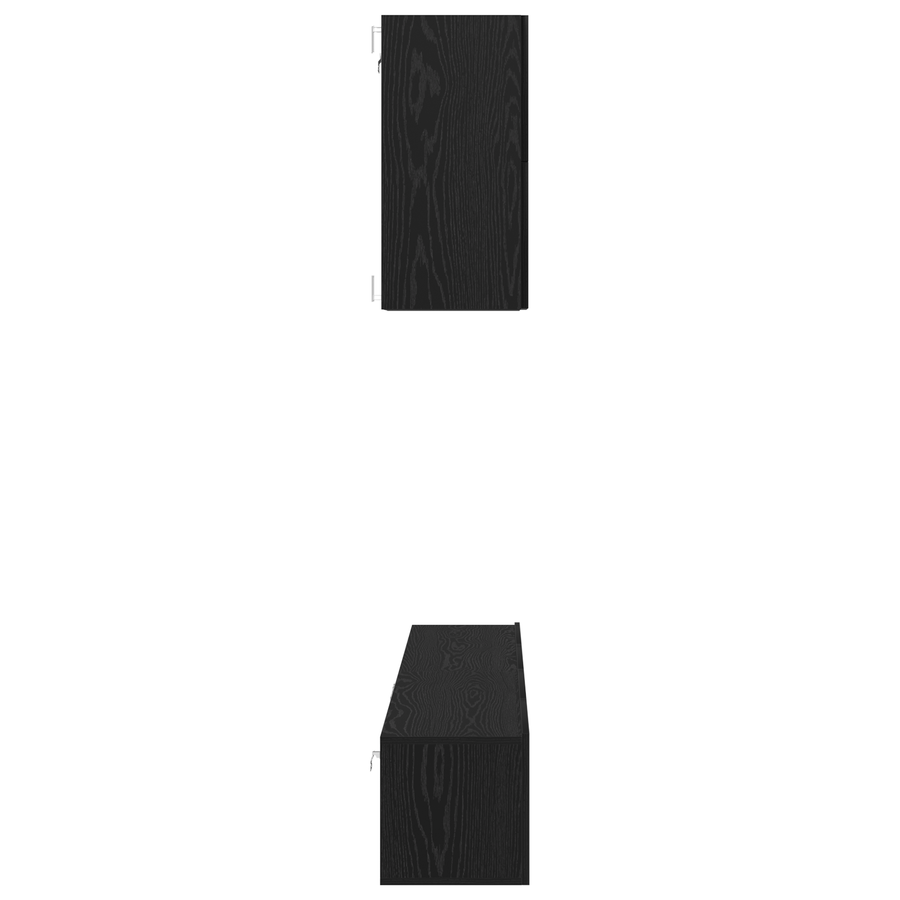 Tv-meubelset 5 pcs Zwart eiken 100 x 30 x 30 cm Bewerkt hout