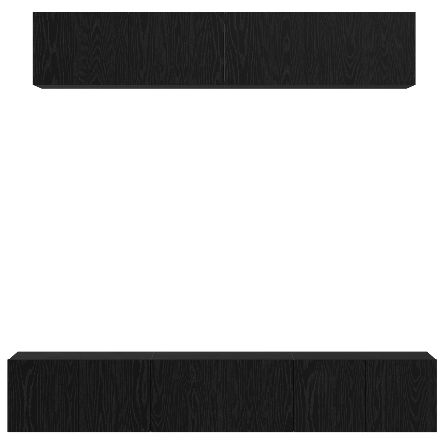 Tv-meubelset 5 pcs Zwart eiken 80 x 30 x 30 cm Bewerkt hout