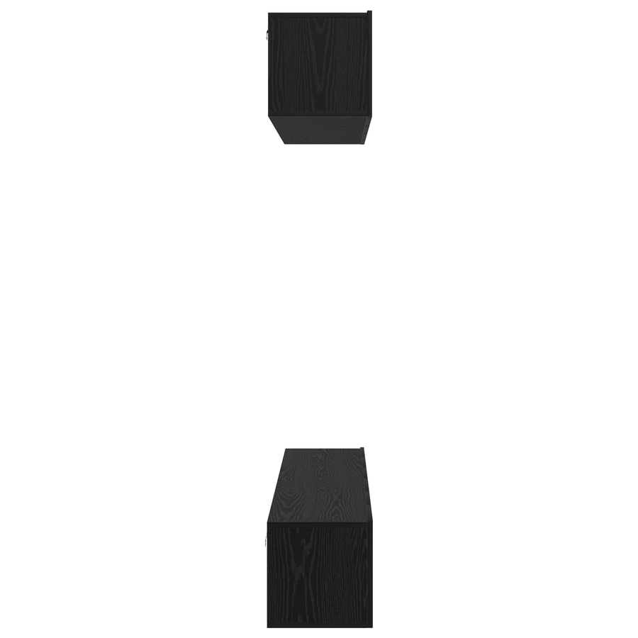 Tv-meubelset 5 pcs Zwart eiken 80 x 30 x 30 cm Bewerkt hout