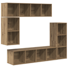 TV Cabinet Set Wall-Mounted 4 pcs Artisan Oak Engineered Wood