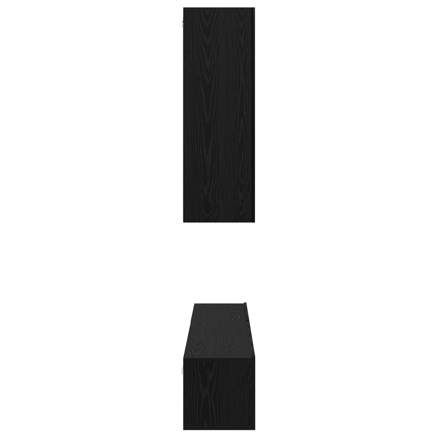 TV kastenset met plank Anders met opslag met de deur 6 pcs Zwart eiken 30.5 x 30 x 90 cm