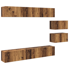 TV-kast met opslag met de deur 8 pcs Oude hout 60 x 30 x 30.5 cm