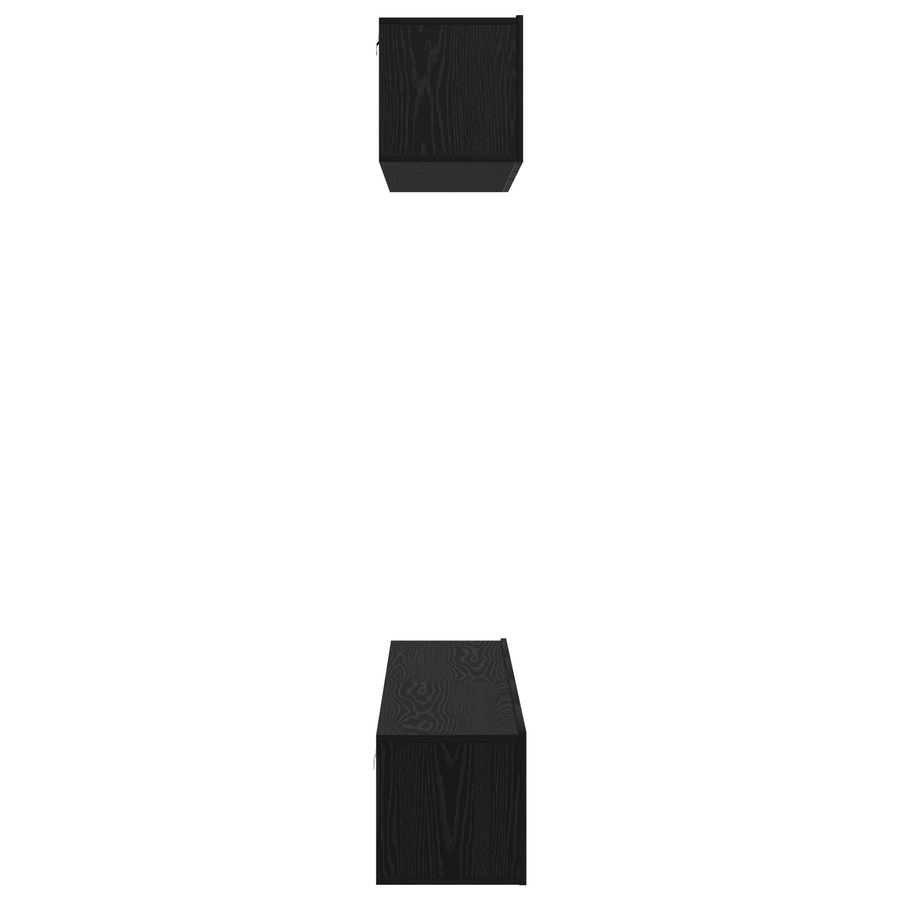 Wand TV Kast Anders 4 pcs Zwart Eiken Small 80 x 30 x 30.5 cm