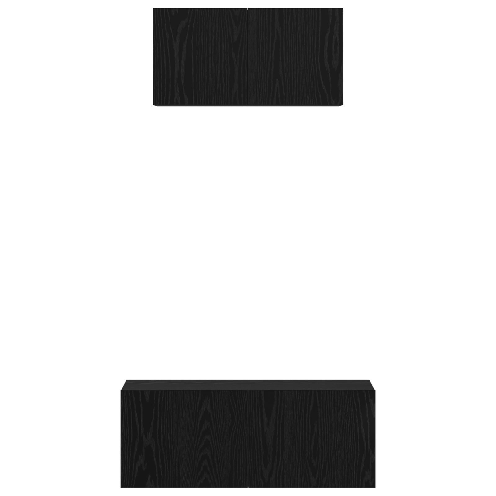 TV Kast Anders met opslag met de deur 2 pcs Zwart eiken 80 x 30 x 30 cm