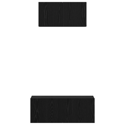 TV Kast Anders met opslag met de deur 2 pcs Zwart eiken 80 x 30 x 30 cm