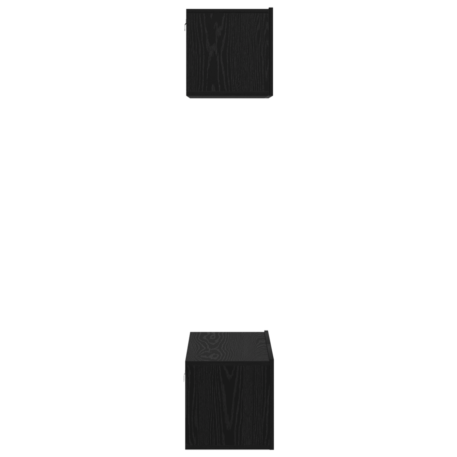 TV Kast Anders met opslag met de deur 2 pcs Zwart eiken 80 x 30 x 30 cm