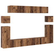 Tv-meubel set oud hout 30.5x30x30 cm