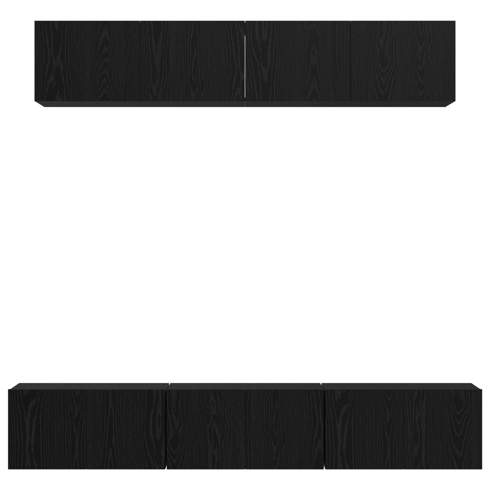 Tv-meubelset 5 pcs Zwart Eiken Medium 80 x 30 x 30.5 cm