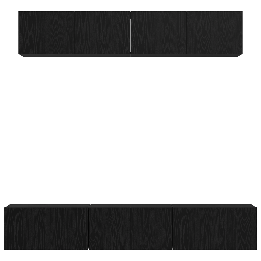 Tv-meubelset 5 pcs Zwart Eiken Medium 80 x 30 x 30.5 cm