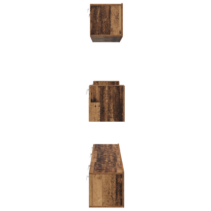 TV Kast Set Anders met opslag met de deur 7 pcs Oude hout 80 x 30 x 30 cm