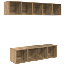Tv-meubelset 4 pcs artisanaal eikenkleurig 37 x 37 x 142.5 cm