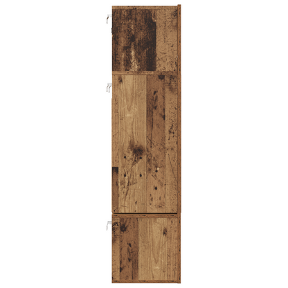 Tv-meubelset met plank met opslag met de deur 6 pcs Oud hout 80 x 30 x 30 cm