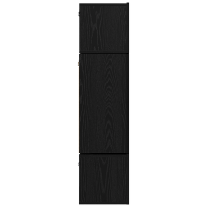 Tv-meubelset 6 pcs Zwart eiken 80 x 30 x 30 cm Bewerkt hout